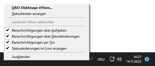 O&O DiskImage TrayIcon
