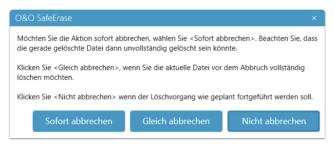 Löschvorgang abbrechen
