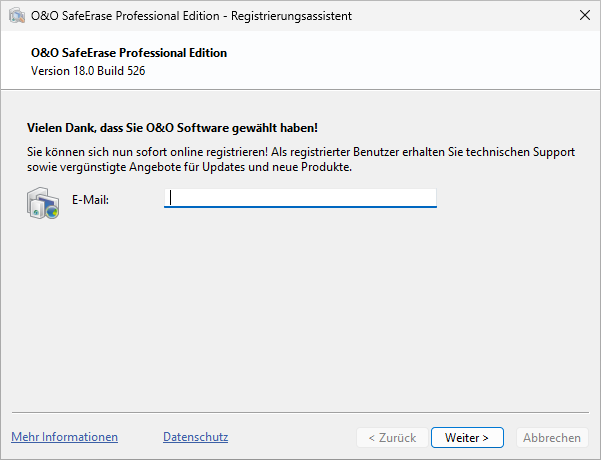 Online-Registrierung